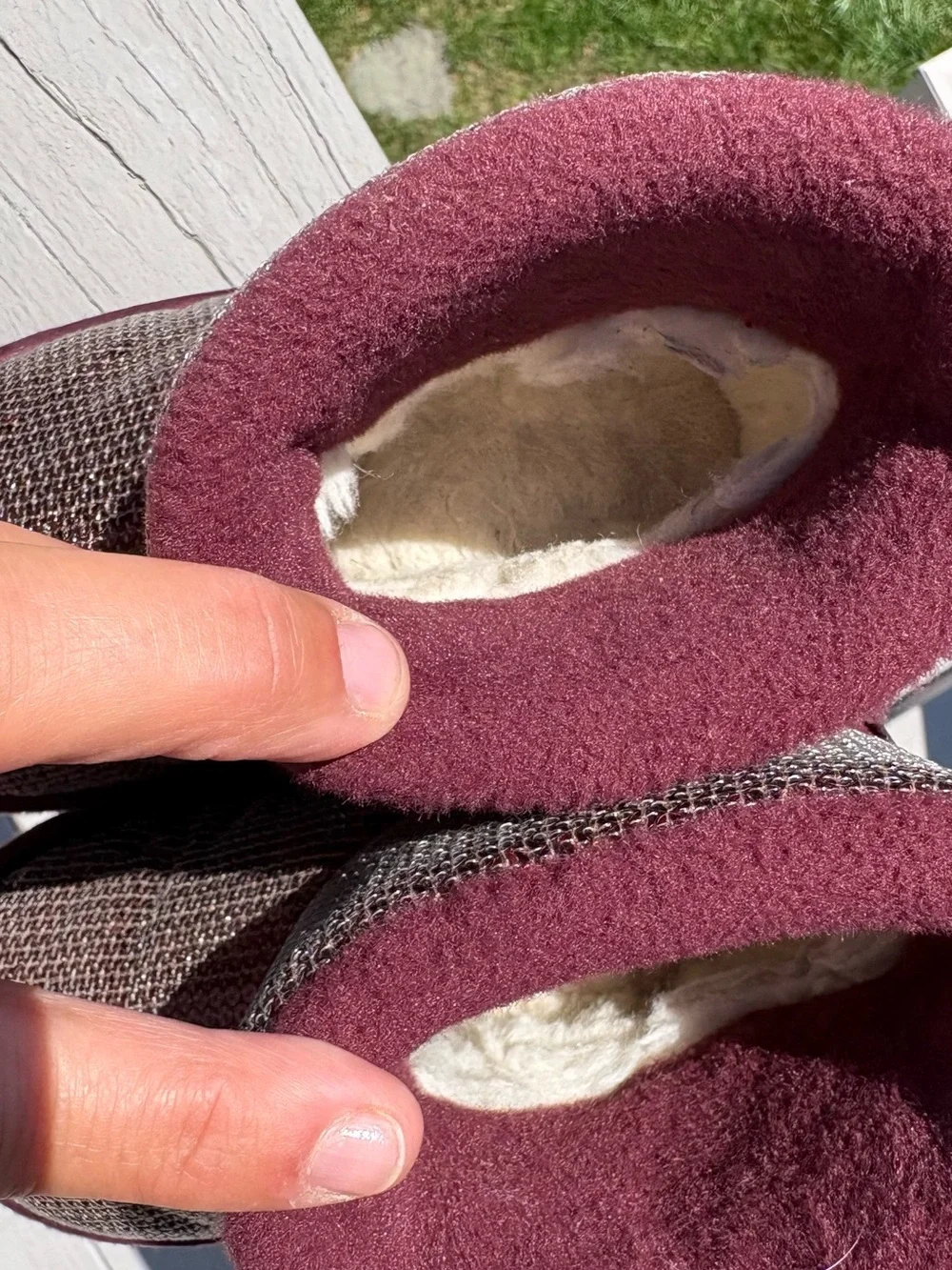 UGG Kids Plum/Merlot Knit Booties